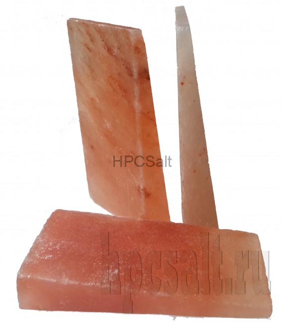 Соляной кирпич скошенный шлифованный (Гималайская соль) 20*10*4см 