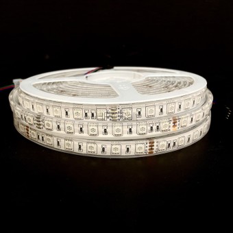  Светодиодная лента RGB термостойкая для бани и сауны IP68, 10м, 24v  